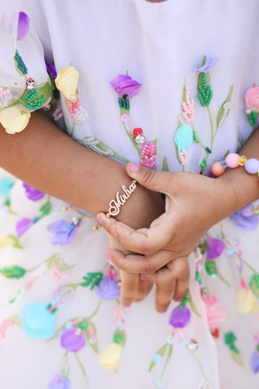 Floral Elegance White Frock